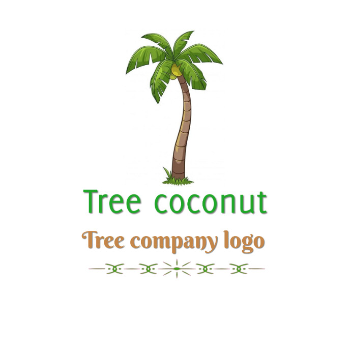Tree coconut Logo template