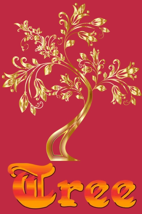 tree 海报 template