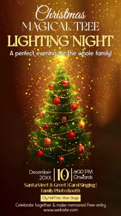 tree lighting ceremony Instagram Story template