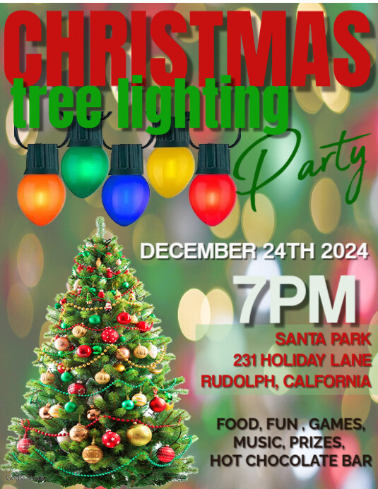 tree lighting Template | PosterMyWall