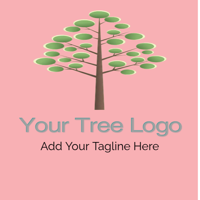 Pink Tree Logo Logos Template | PosterMyWall