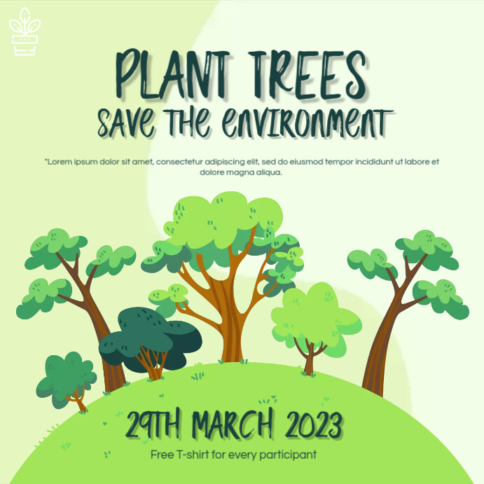 Tree Planting Template | PosterMyWall