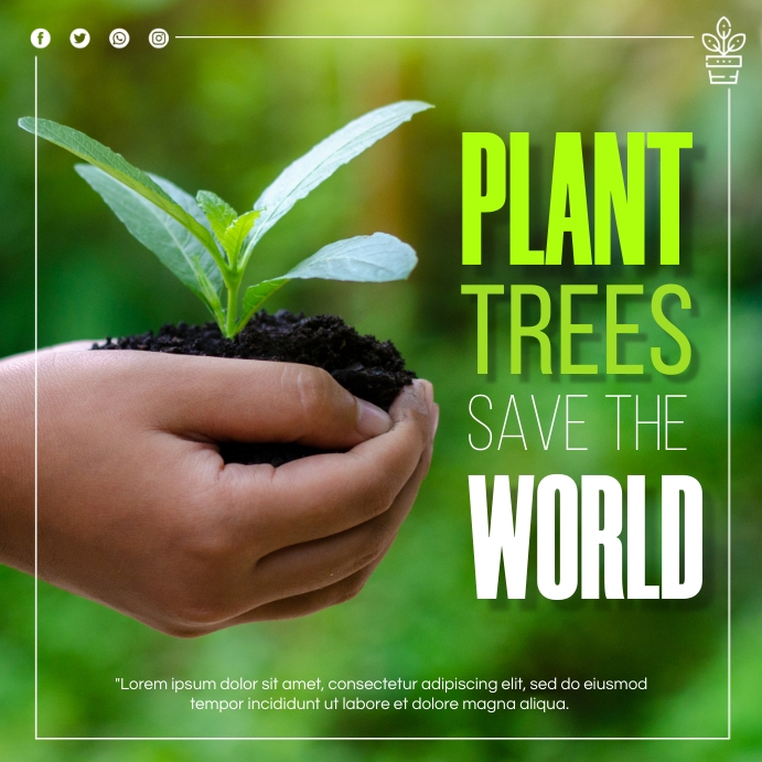 Tree Planting โพสต์บน Instagram template