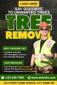 Tree Removal Ads Poster template