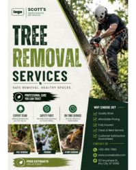 White Tree Removal Services Instagram Portrait Template