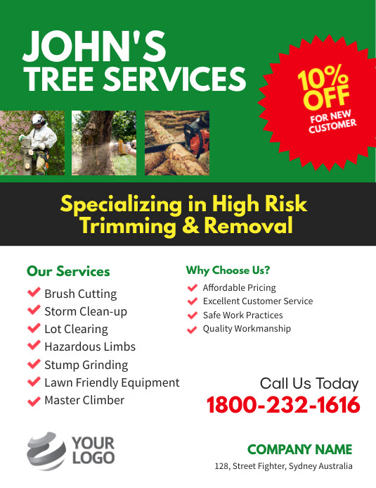 Tree Services Flyer Poster Template PosterMyWall