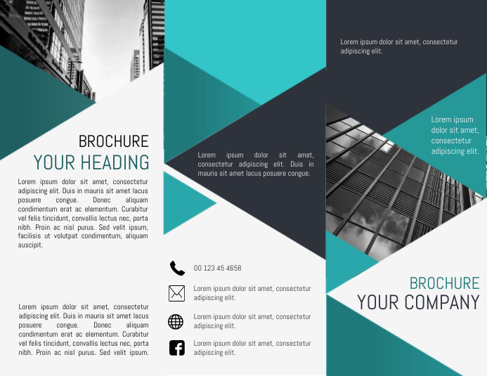 Tri Fold Brochure Flyer (US Letter) template