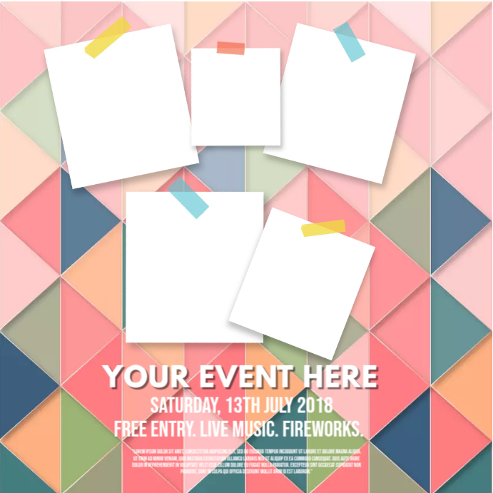 Triangles collage Template | PosterMyWall
