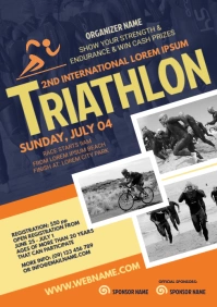 Triathlon Flyer A4 template