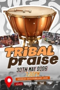 Tribal Praise Cultural Worship Night โปสเตอร์ template