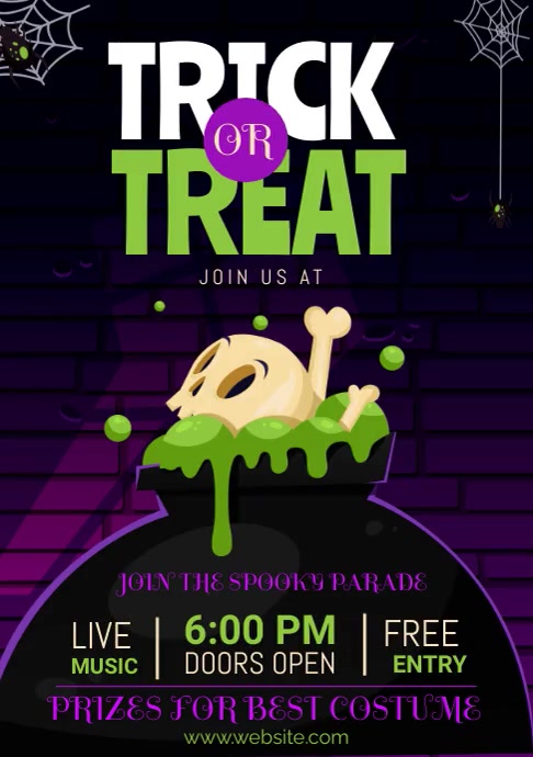 trick or treat, Halloween Template | PosterMyWall