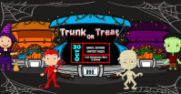 Sort Trunk or Treat Event Facebook-gebeurtenisomslag Template