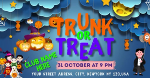 Blue Halloween Event Facebook 共享图片 Template