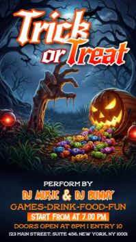 Trick Or Treat Rolka Instagram template
