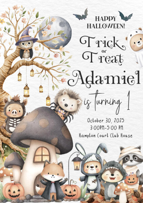 Trick or Treat A4 template