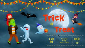 Trick or treat Facebook cover Film w tle na Facebooka (16:9) template