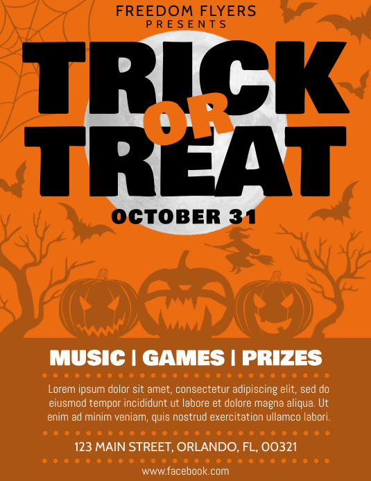 Trick Or Treat Flyer Template PosterMyWall