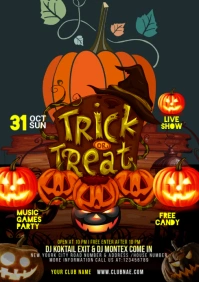 Trick Or Treat Halloween Event Flyer A3 template