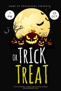 TRICK OR TREAT HALLOWEEN FLYER Tumblr Graphic template