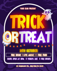 Trick or treat halloween post Instagram Portrait template