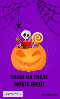 Trick or Treat Movie Night US Legal template