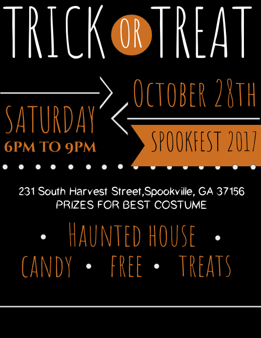 Trick or Treat Template PosterMyWall