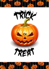 trick or treat printable template A6