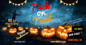 trick or treat template Obraz udostępniany na Facebooku