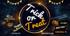trick or treat template Obraz udostępniany na Facebooku