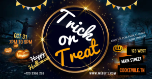 trick or treat template Obraz udostępniany na Facebooku