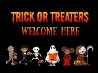 Trick or treaters Yard sign template