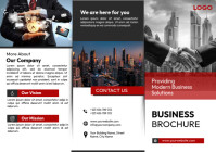 Trifold Brochure A4 red template