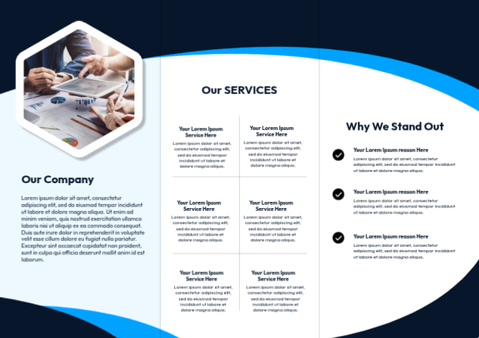 Trifold brochure inside Template | PosterMyWall