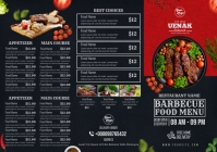 Trifold Restaurant Food Menu Template A4