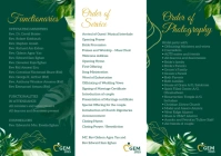 Trifold wedding program A4 template