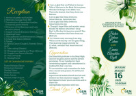 Trifold wedding program A4 template
