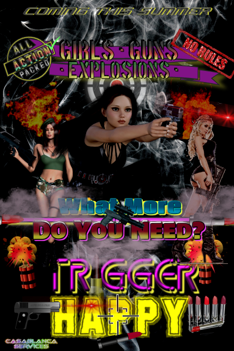 TRIGGER HAPPY Poster template