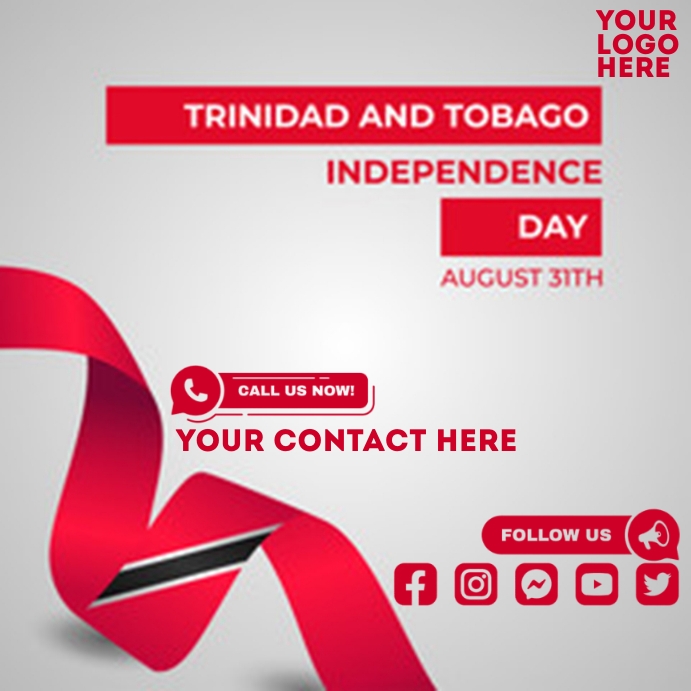 Trinidad and Tobago independence day Instagram Post template