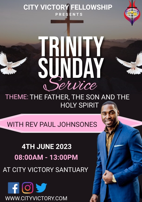 Trinity Sunday Service Template | PosterMyWall