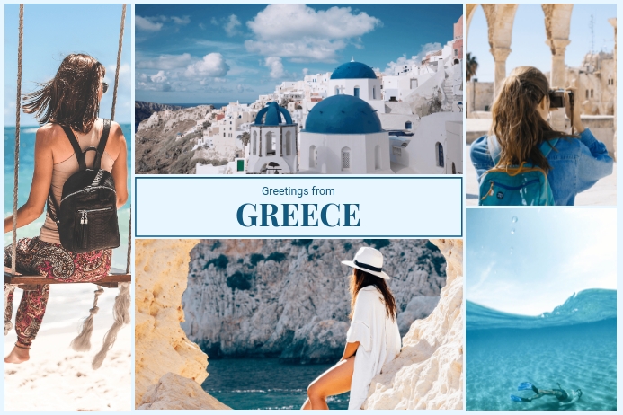 Trip To Greece Photo Collage Template Postermywall