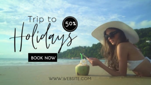 trip to holidays Miniatura di YouTube template