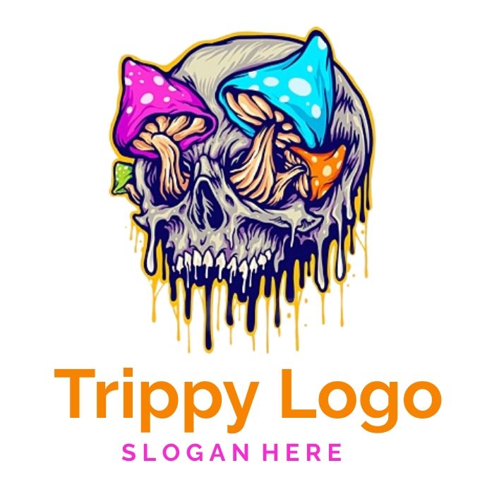 trippy logo hippie logo weed logo , modern tr template