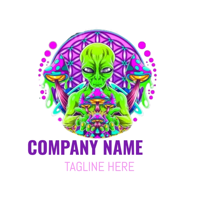 trippy logo hippie logo weed logo , modern tr template