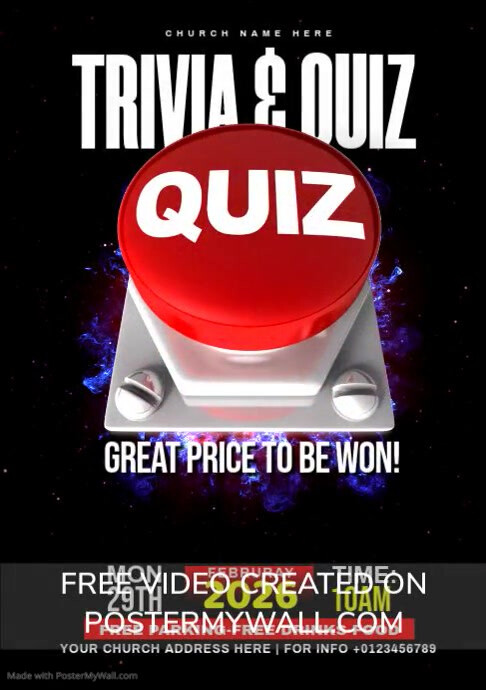 TRIVIA & QUIZ Template | PosterMyWall
