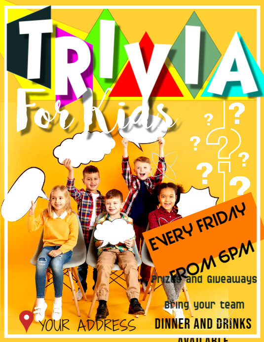 TRIVIA (1) Flyer (Letter pang-US) template