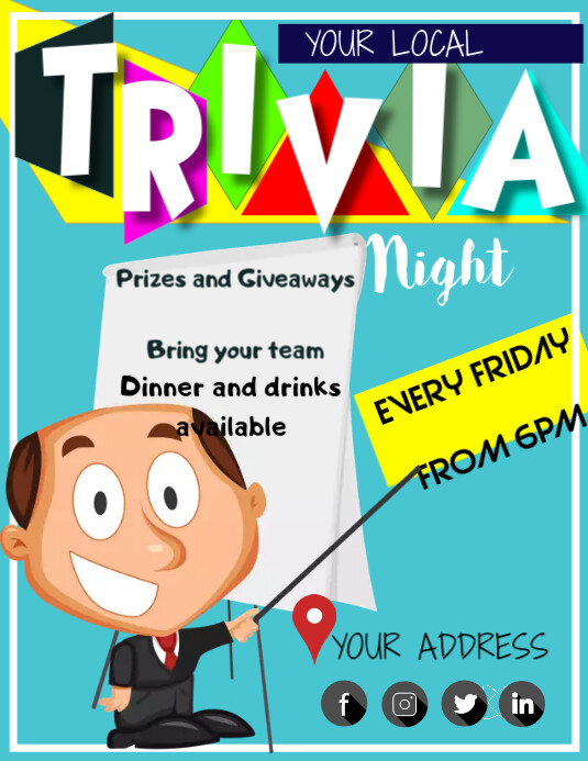 TRIVIA (3) Folheto (US Letter) template