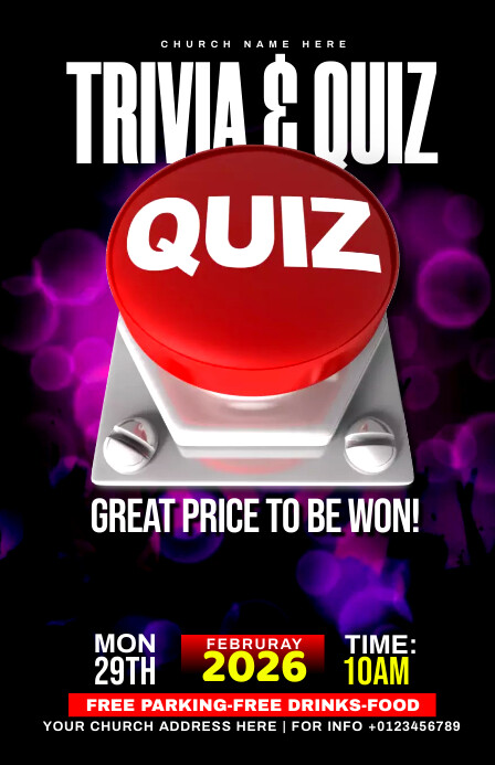 TRIVIA & QUIZ 小报 template