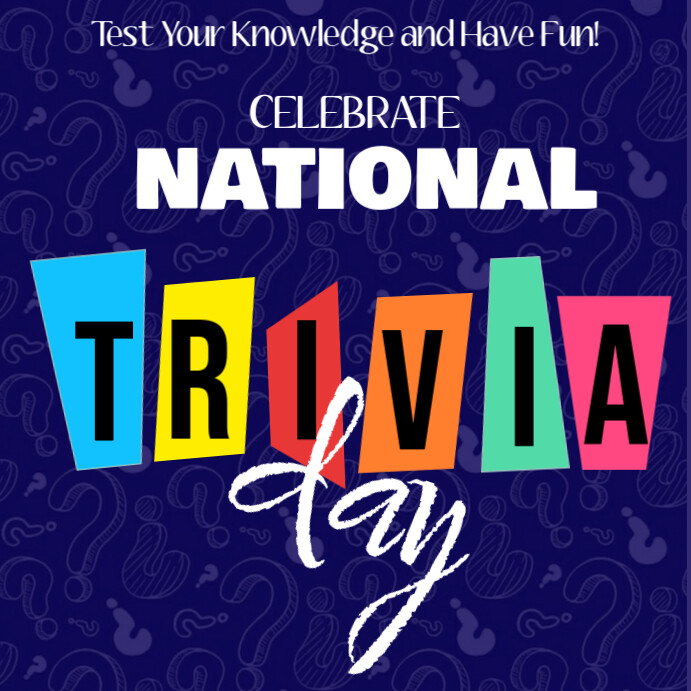 Trivia Reminder Trivia day Template | PosterMyWall