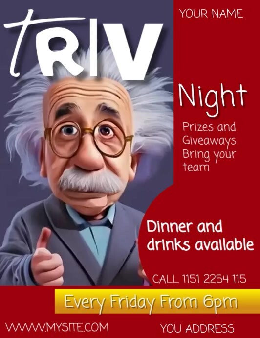 Trivia Reminder TRIVIA Templat | PosterMyWall