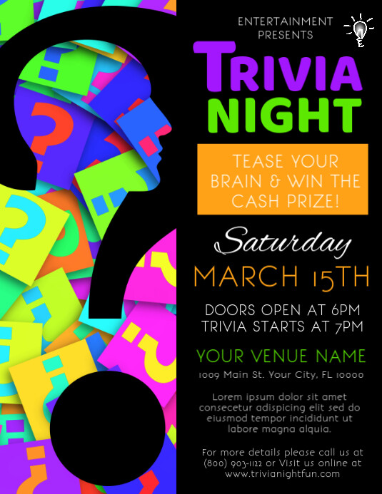 Trivia Template PosterMyWall